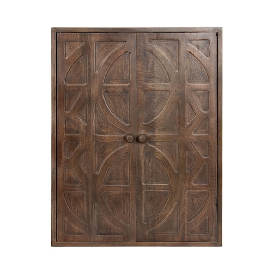 Kate and Laurel Galliene Wood Wall Cabinet with Two Shelves